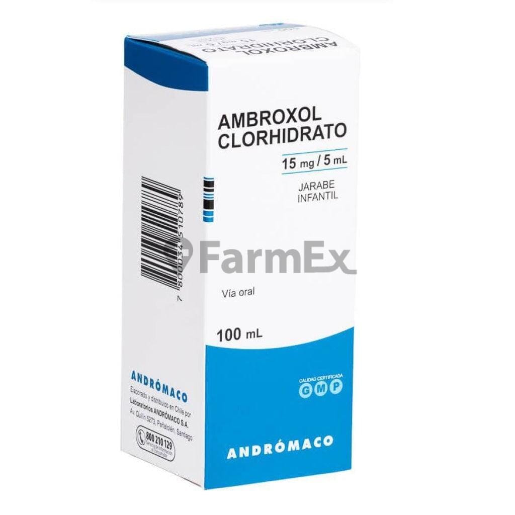 Ambroxol Jarabe Infantil 15 mg / 5 mL x 100 mL Farmex-VidaTres-Persistente